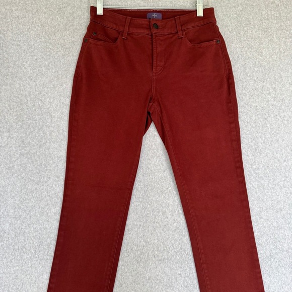 NYDJ Denim - NYDJ Legging Jeans Women's 4 Burgundy Wine Stretch Skinny Made USA Soft Denim